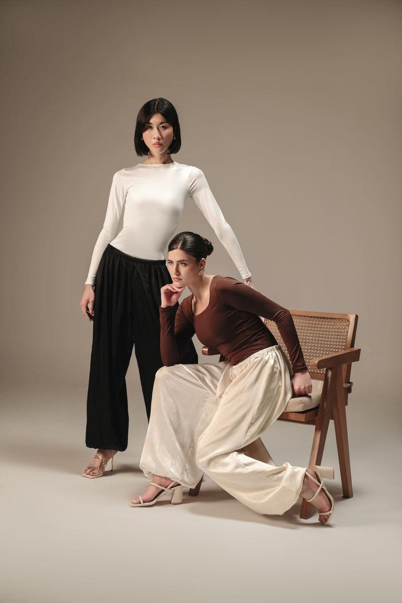 The Silk Balloon Pants - Creamy