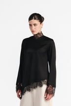 The Silk - Lace Asymmetrical Blouse
