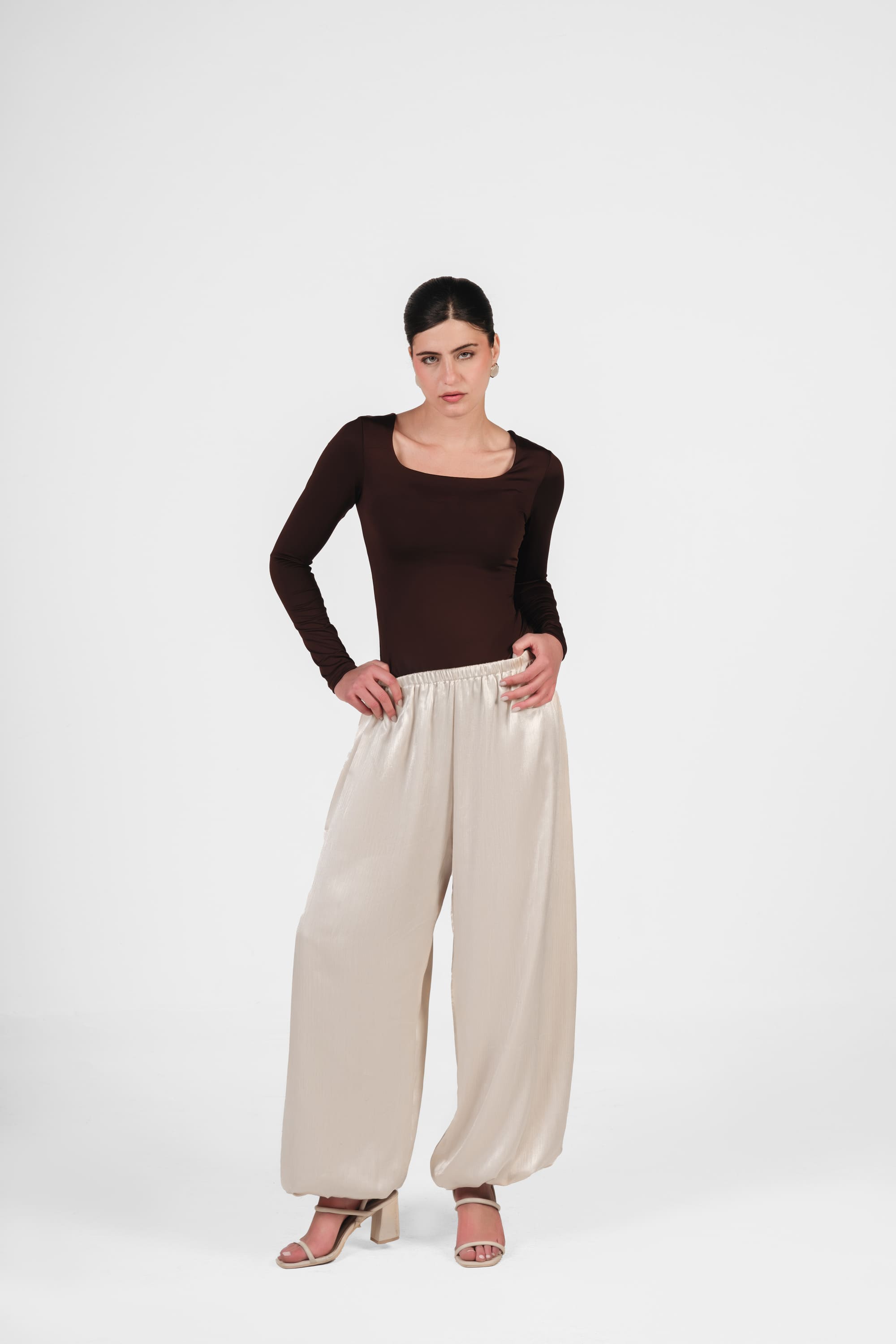 The Silk Balloon Pants - Creamy