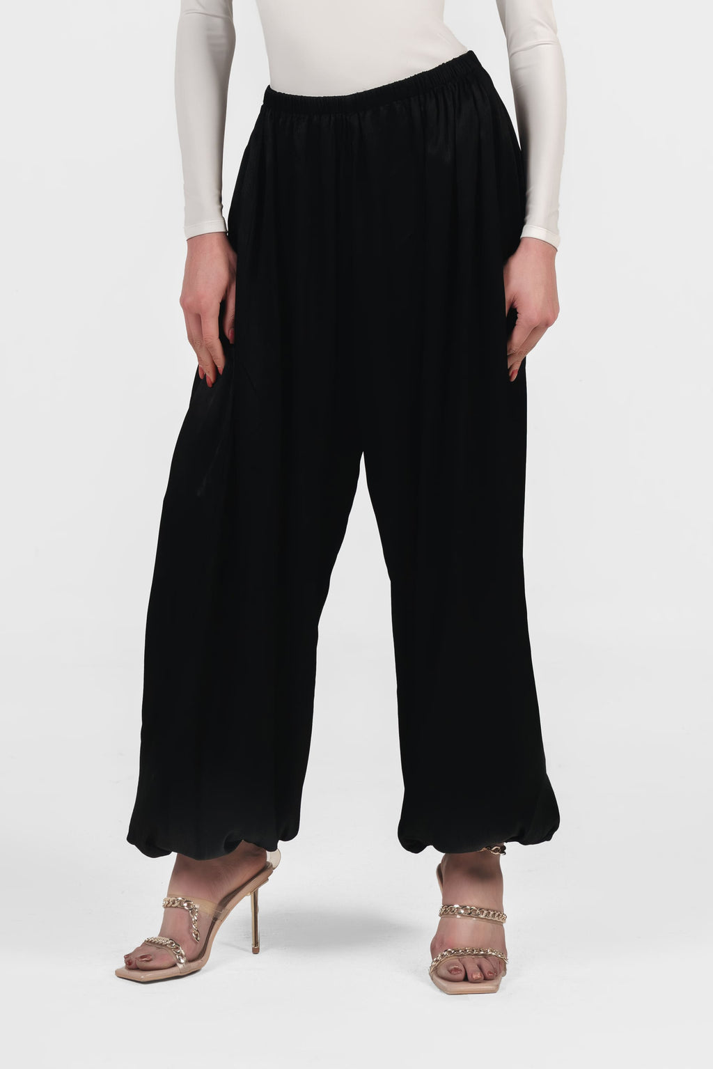 The Silk Balloon Pants - Black
