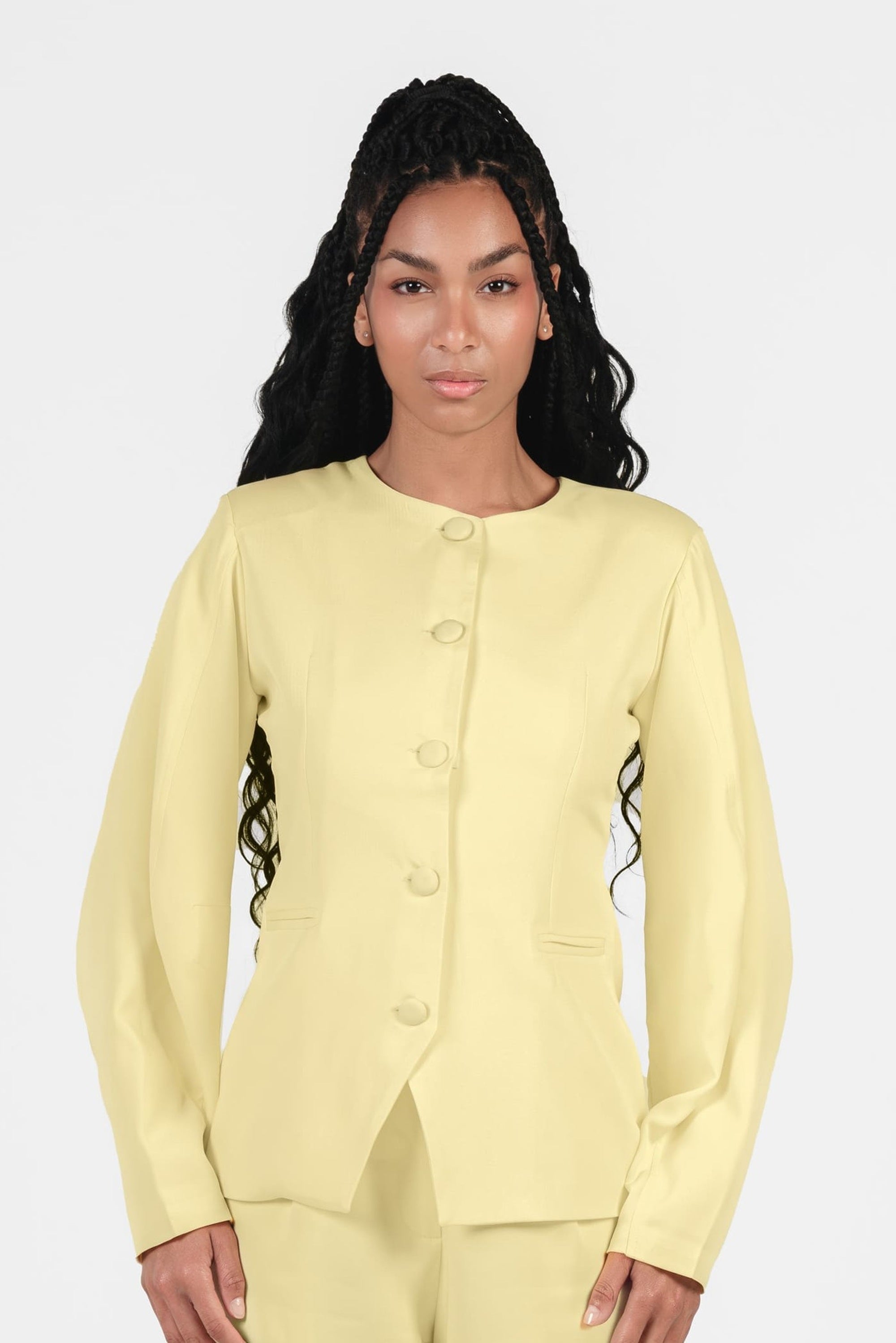 The Silhouette Blazer - Butter Yellow