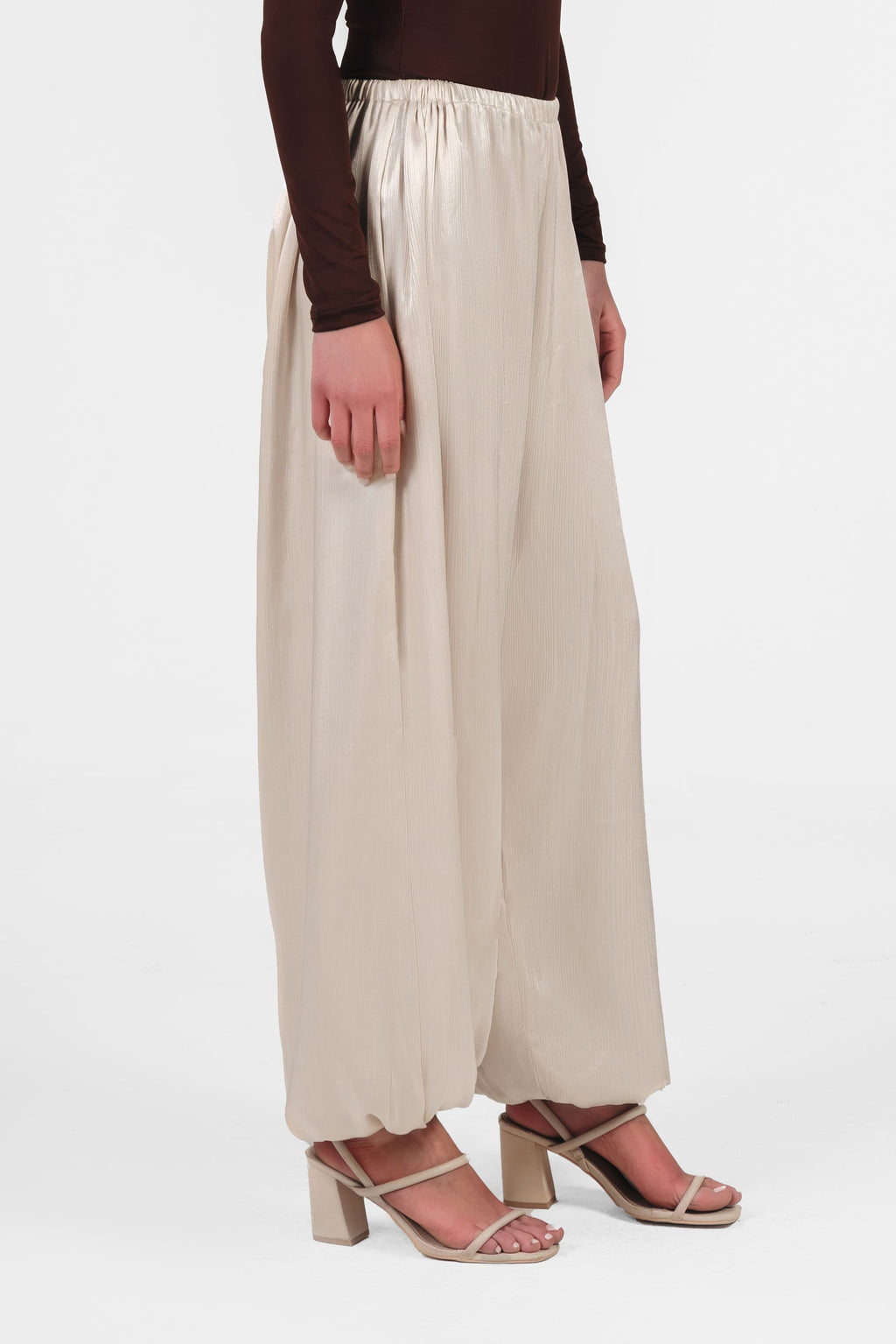 The Silk Balloon Pants - Creamy