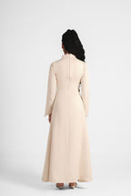 The Japanese Collar Maxi Dress - Creamy