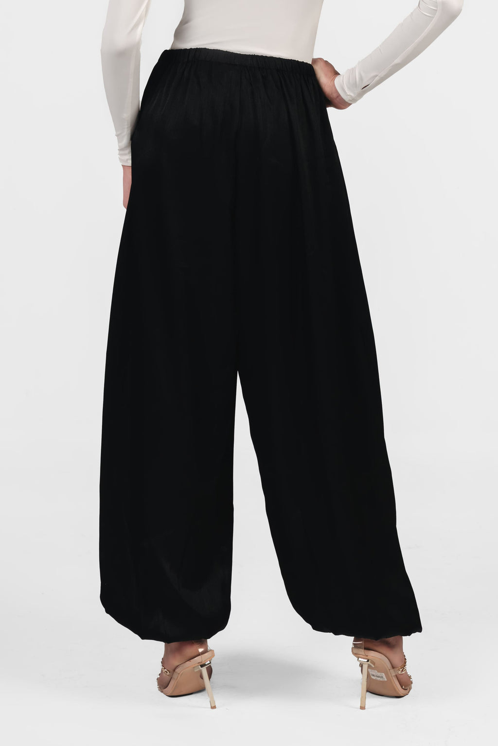 The Silk Balloon Pants - Black