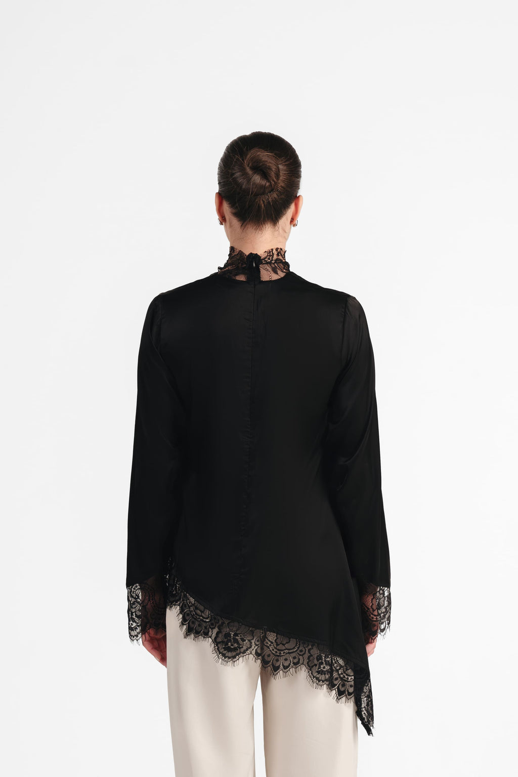 The Silk - Lace Asymmetrical Blouse