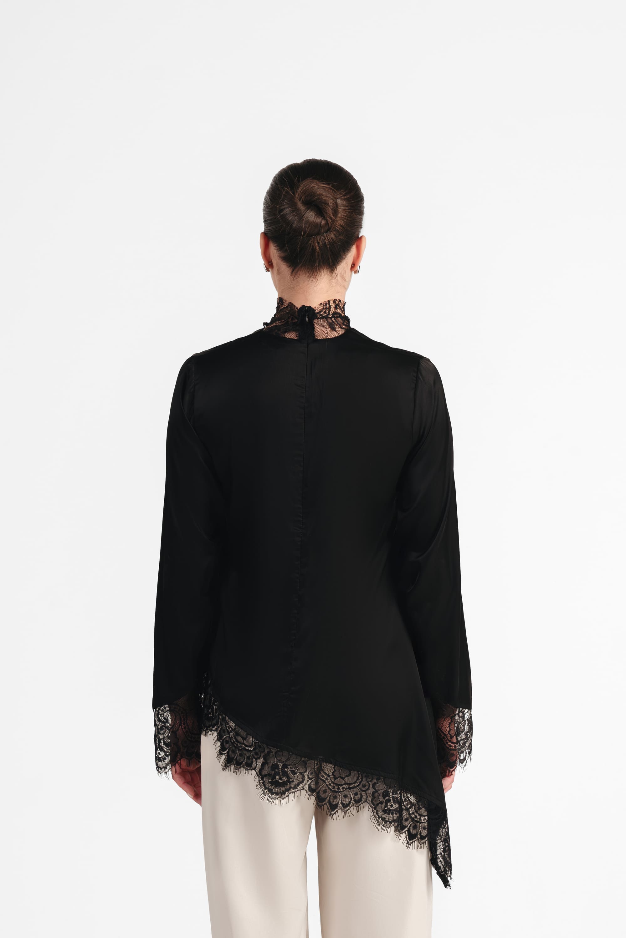 The Silk - Lace Asymmetrical Blouse