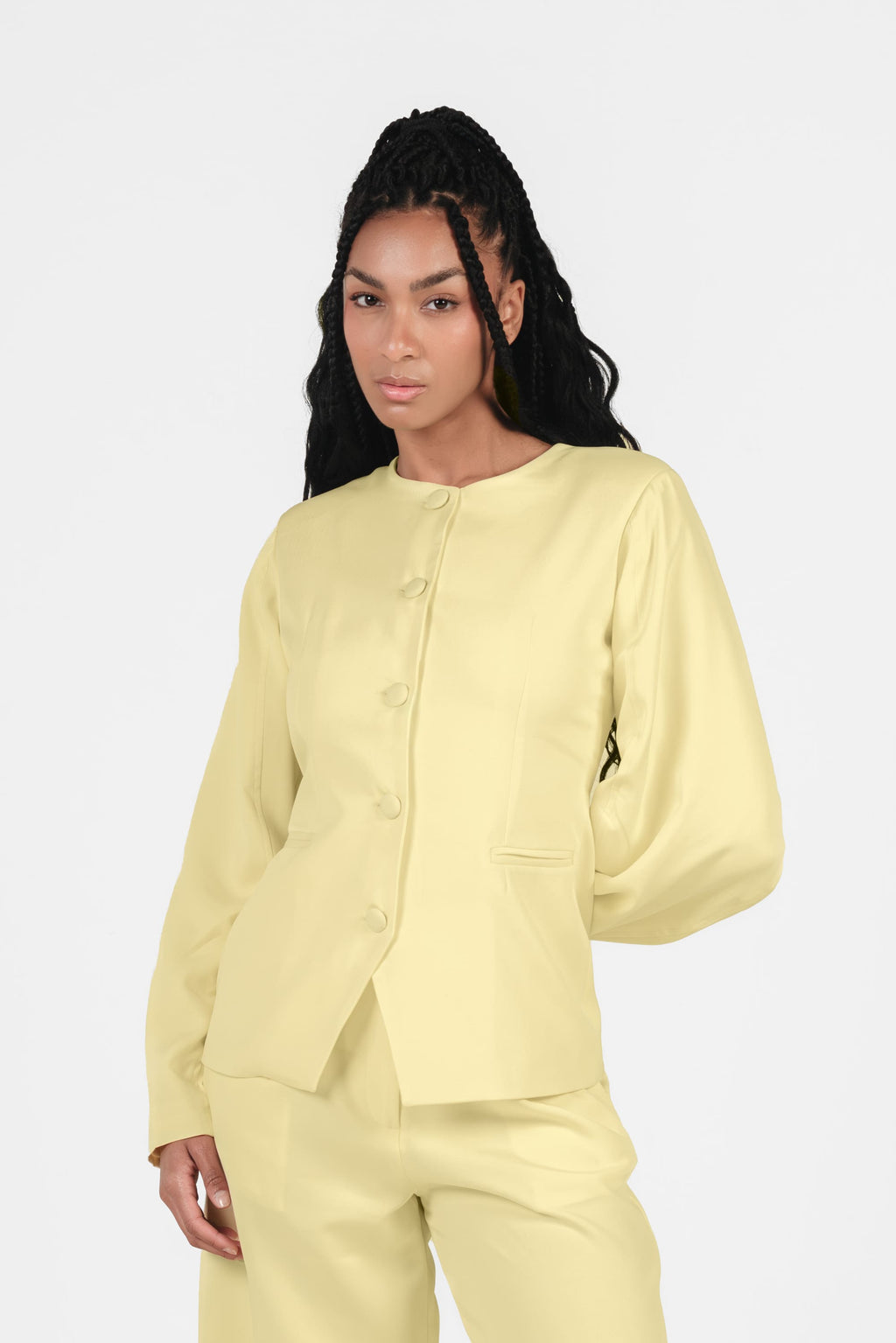 The Silhouette Blazer - Butter Yellow