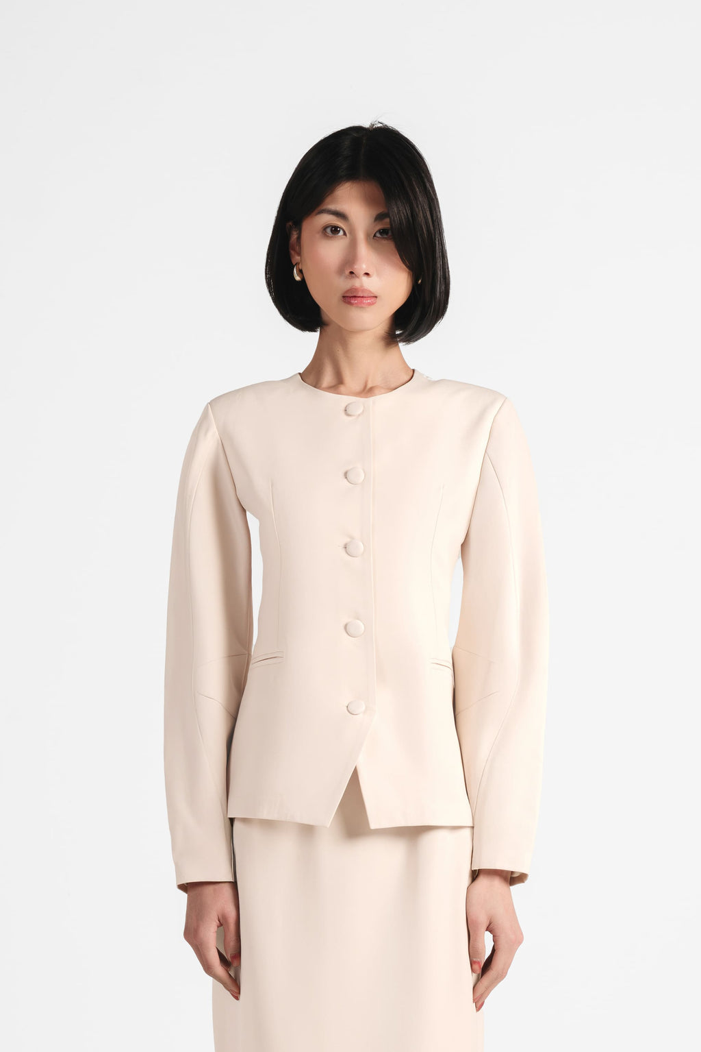 The Silhouette Blazer - Creamy