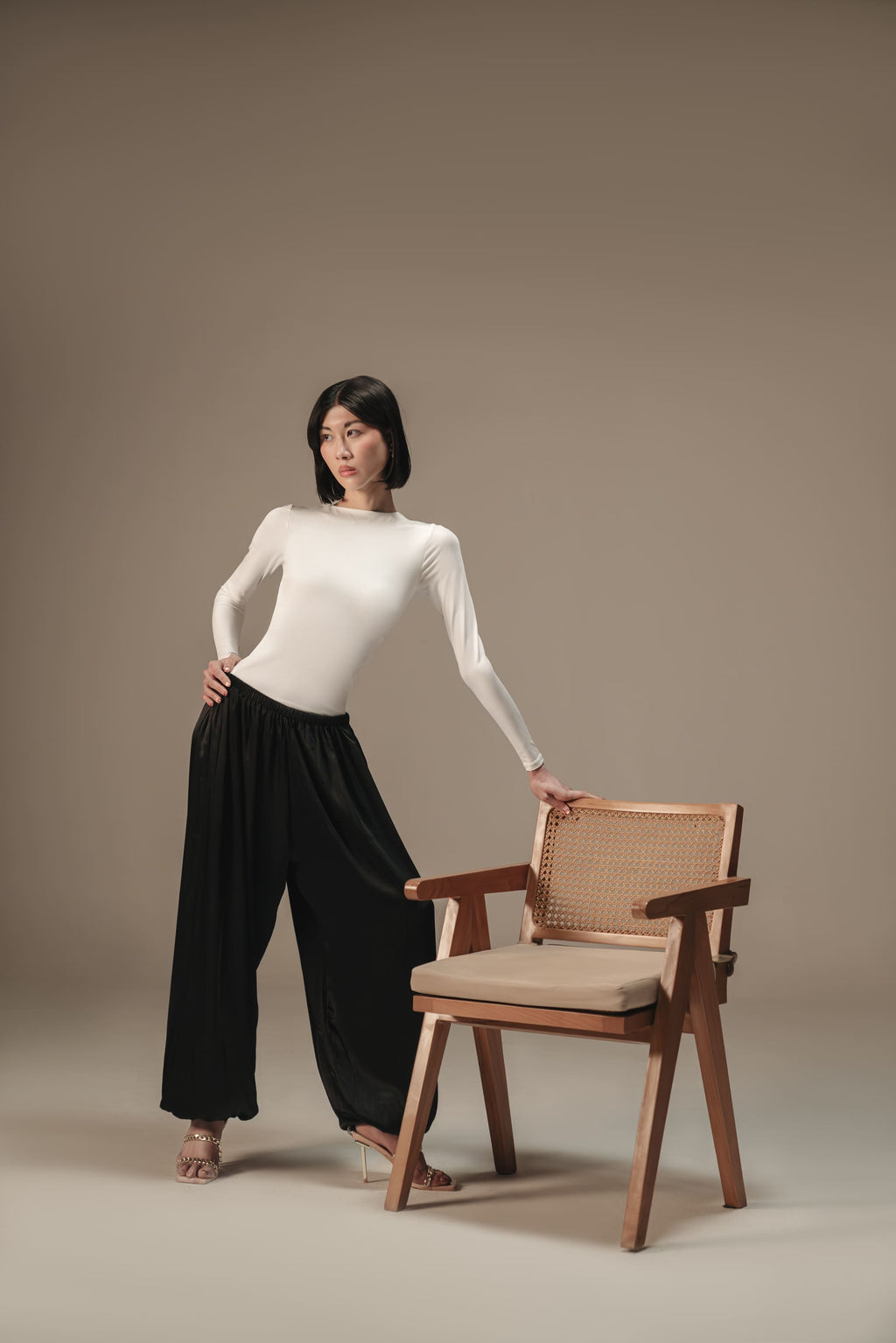 The Silk Balloon Pants - Black