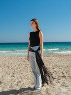 The Fringes Wrap - Black