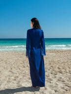 The Maxi Qipao - Midnight Blue