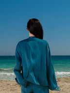The Mandarin Silk Lace Set - Teal