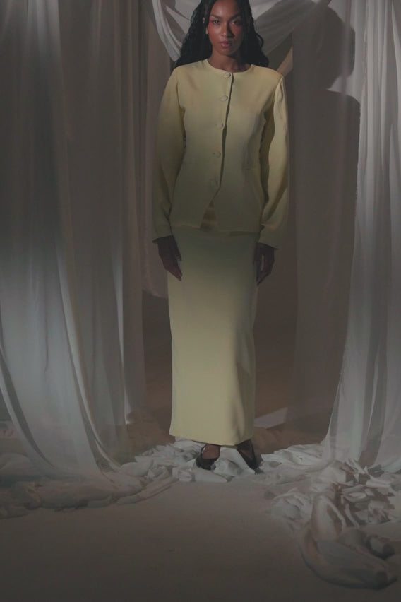 The Pencil Skirt - Butter Yellow